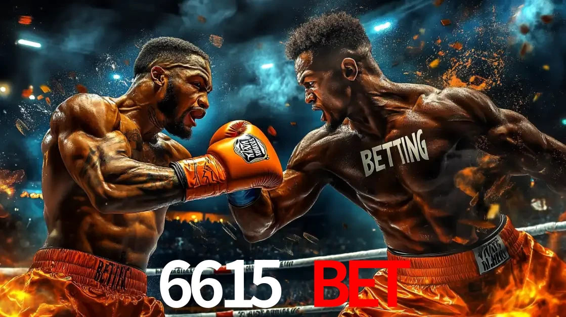 Dois boxeadores em uma luta intensa e explosiva, representando a adrenalina e as oportunidades de apostas em esportes de combate disponíveis na plataforma 6615 bet.