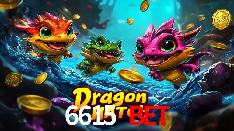 Arte promocional do jogo Dragon Hatch com três adoráveis dragões bebês nadando entre moedas de ouro, um dos slots mais divertidos para jogar no cassino 6615 bet.