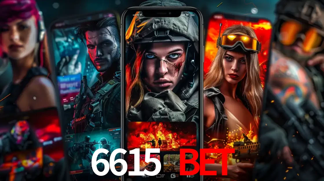 Montagem de telas de celular mostrando diversos personagens, masculinos e femininos, de um jogo de tiro, ilustrando a diversidade de equipes de e-sports para apostar no 6615 bet.