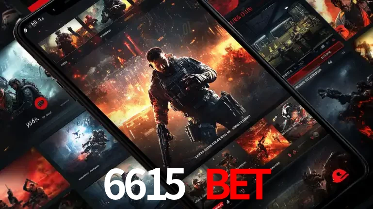 Tela de um celular exibindo uma galeria de jogos de tiro com temática militar, mostrando a variedade de e-sports disponíveis para apostas na plataforma de entretenimento 6615 bet.