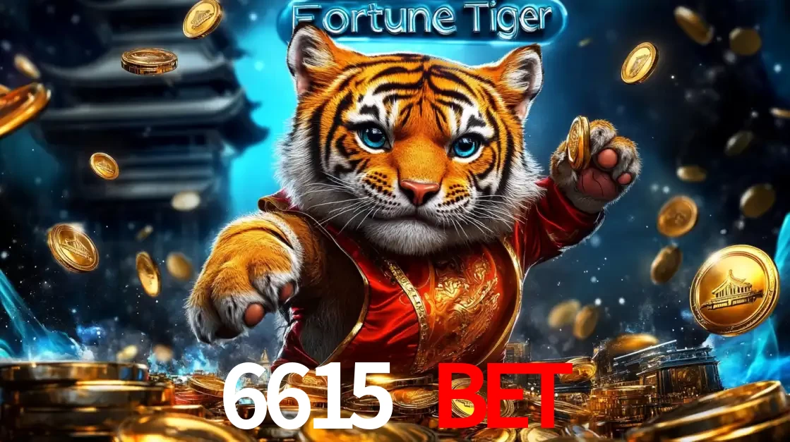 Imagem promocional do jogo de slot Fortune Tiger, com um tigre majestoso em traje tradicional cercado por uma fortuna em moedas de ouro, disponível agora no cassino 6615 bet.
