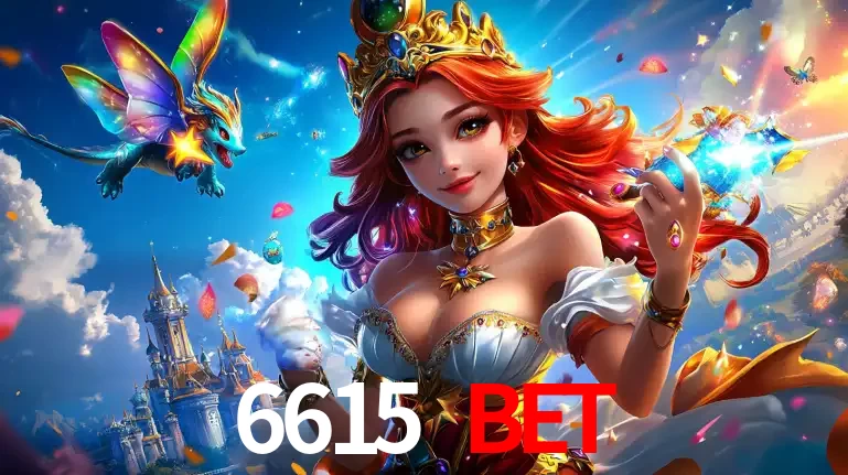 A princesa de um reino de fantasia mágico, com seu pequeno dragão, apresentando um mundo de prêmios encantados nos jogos de caça-níqueis do cassino 6615 bet.